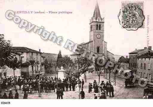 Ville de LENTILLY, carte postale ancienne