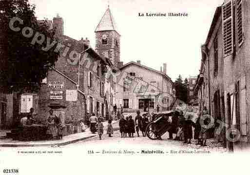 Ville de MALZEVILLE, carte postale ancienne