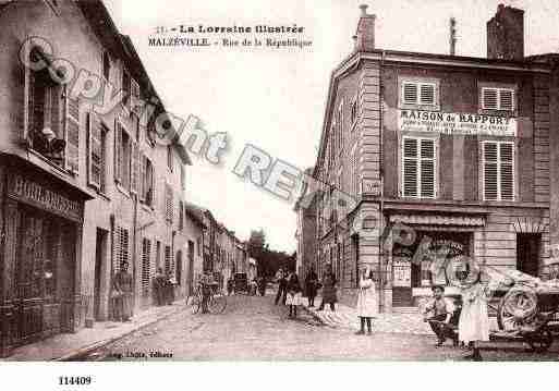 Ville de MALZEVILLE, carte postale ancienne