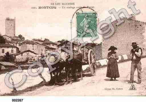 Ville de MONTCUQ, carte postale ancienne