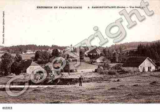 Ville de PASSONFONTAINE, carte postale ancienne