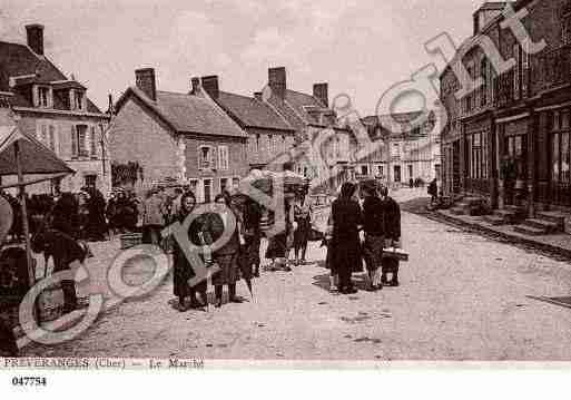 Ville de PREVERANGES, carte postale ancienne