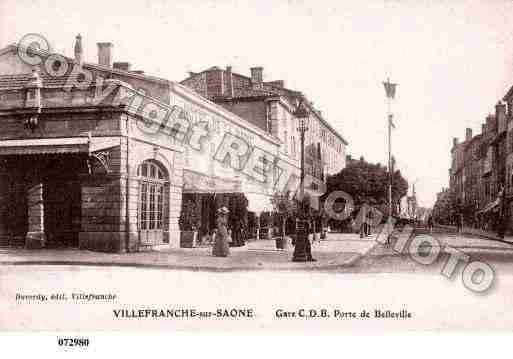 Ville de VILLEFRANCHESURSAONE, carte postale ancienne