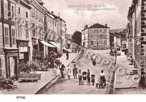 Ville de BADONVILLER, carte postale ancienne