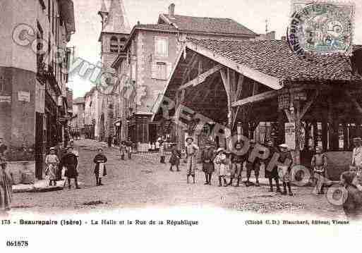 Ville de BEAUREPAIRE, carte postale ancienne