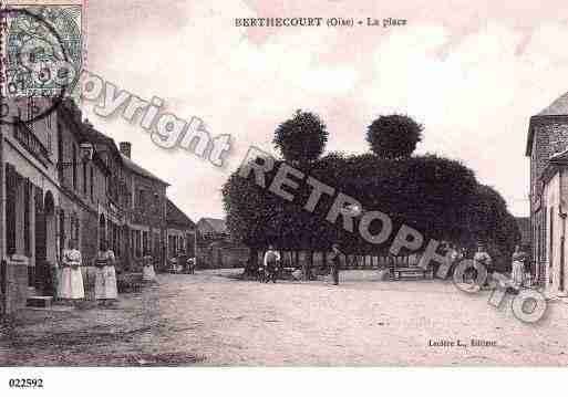 Ville de BERTHECOURT, carte postale ancienne