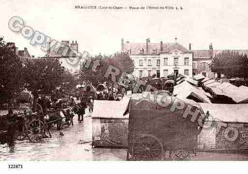 Ville de BRACIEUX, carte postale ancienne