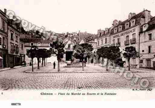 Ville de CHINON, carte postale ancienne