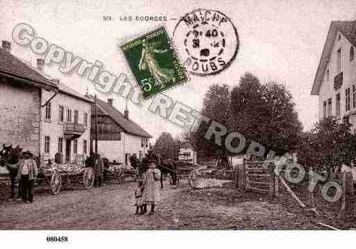 Ville de ECORCES(LES), carte postale ancienne