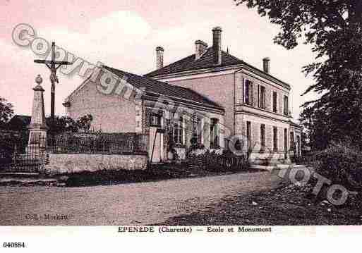 Ville de EPENEDE, carte postale ancienne