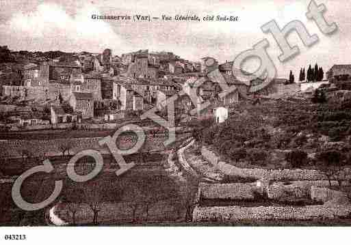 Ville de GINASSERVIS, carte postale ancienne