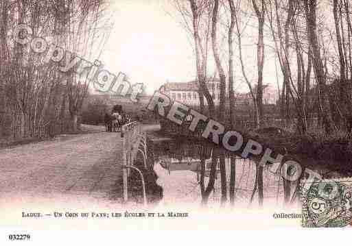 Ville de LADUZ, carte postale ancienne