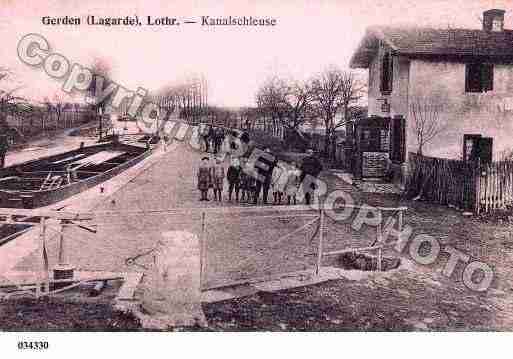 Ville de LAGARDE, carte postale ancienne