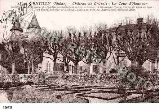 Ville de LENTILLY, carte postale ancienne