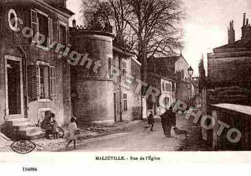 Ville de MALZEVILLE, carte postale ancienne