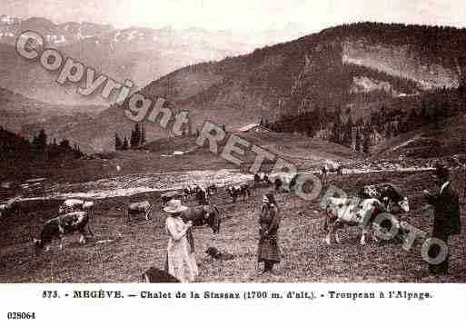 Ville de MEGEVE, carte postale ancienne