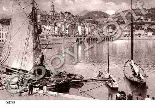 Ville de MENTON, carte postale ancienne