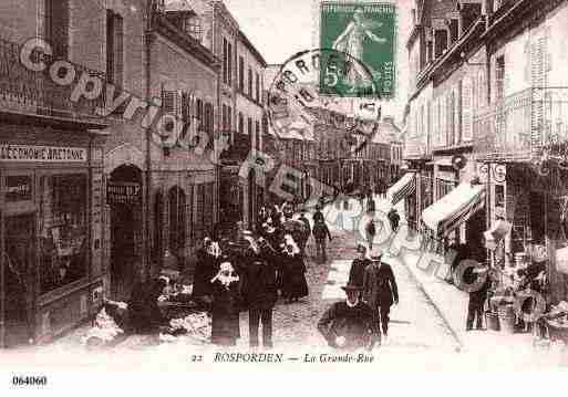 Ville de ROSPORDEN, carte postale ancienne