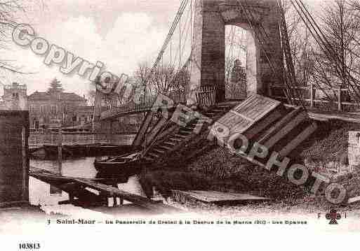 Ville de SAINTMAURDESFOSSES, carte postale ancienne