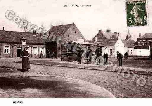 Ville de VICQ, carte postale ancienne