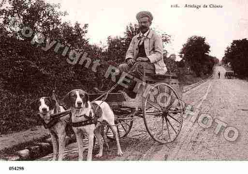 Ville de ATTELAGESDECHIENS Carte postale ancienne