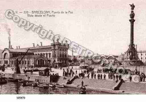 Ville de BARCELONA Carte postale ancienne