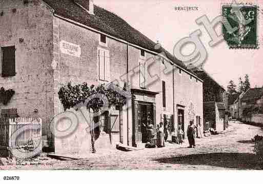 Ville de BEAUJEUSAINTVALLIERPIERREJUXETQUITTEUR Carte postale ancienne