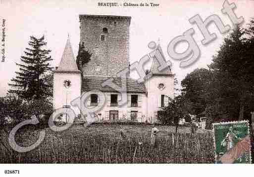 Ville de BEAUJEUSAINTVALLIERPIERREJUXETQUITTEUR Carte postale ancienne