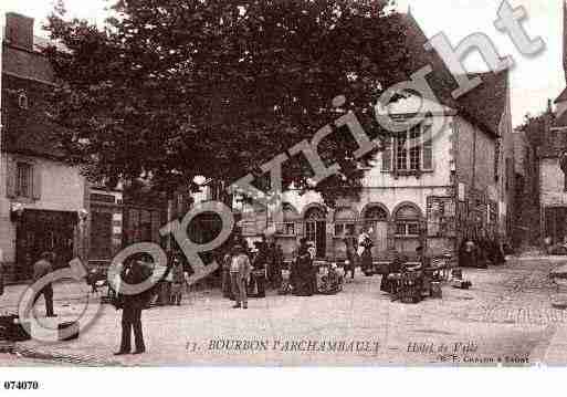 Ville de BOURBONL\'ARCHAMBAULT Carte postale ancienne