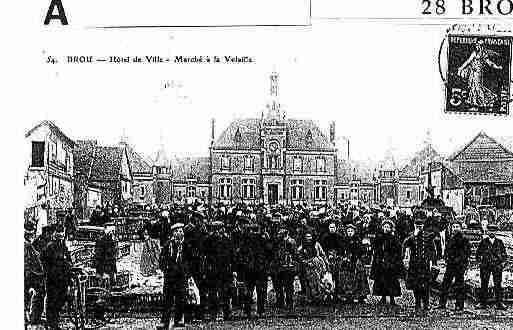 Ville de BROU Carte postale ancienne