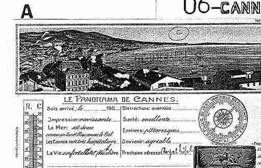 Ville de CANNES Carte postale ancienne