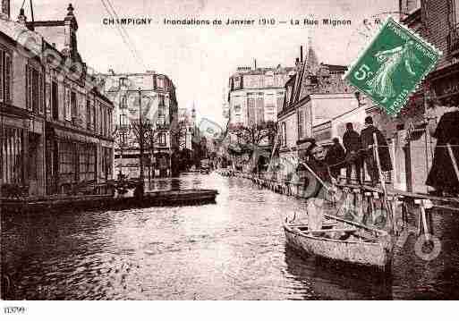 Ville de CHAMPIGNYSURMARNE Carte postale ancienne