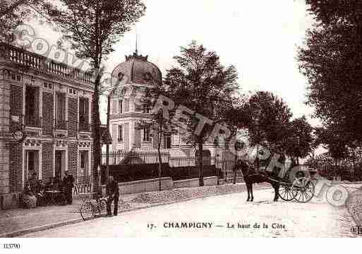 Ville de CHAMPIGNYSURMARNE Carte postale ancienne