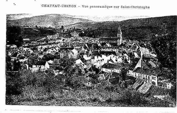 Ville de CHATEAUCHINON Carte postale ancienne