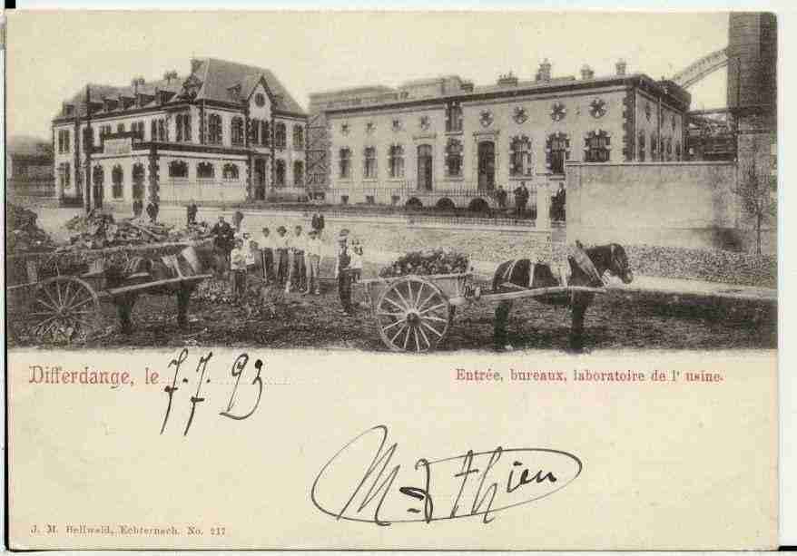 Ville de DIFFERDANGE Carte postale ancienne