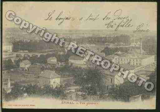 Ville de EPINAL Carte postale ancienne