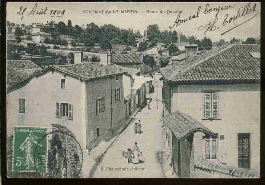 Ville de FONTAINESSAINTMARTIN Carte postale ancienne