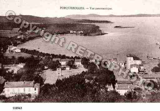 Ville de ILEDEPORQUEROLLES Carte postale ancienne