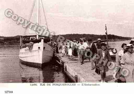 Ville de ILEDEPORQUEROLLES Carte postale ancienne