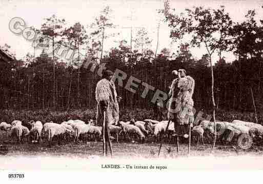 Ville de LANDES Carte postale ancienne