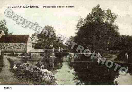 Ville de LUCENAYL\'EVEQUE Carte postale ancienne