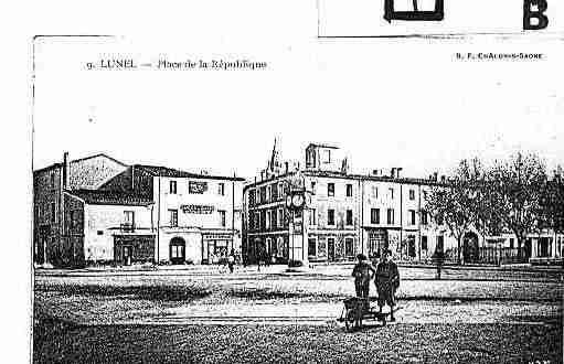 Ville de LUNEL Carte postale ancienne