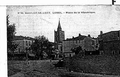 Ville de LUNEL Carte postale ancienne