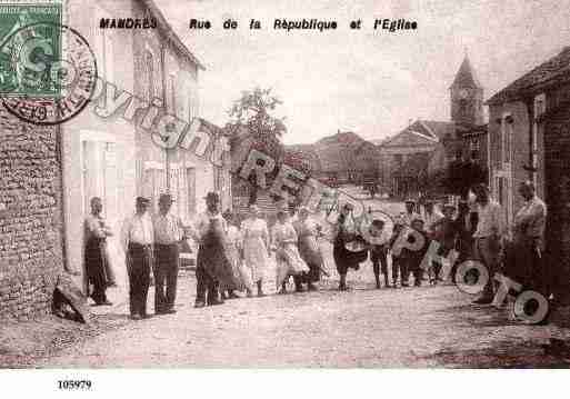 Ville de MANDRESLACOTE Carte postale ancienne