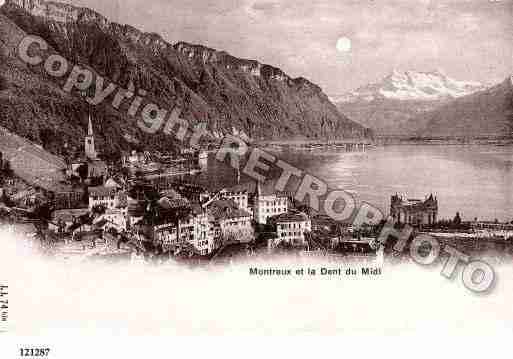 Ville de MONTREUX Carte postale ancienne