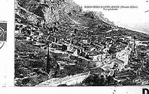 Ville de MOUSTIERSSAINTEMARIE Carte postale ancienne