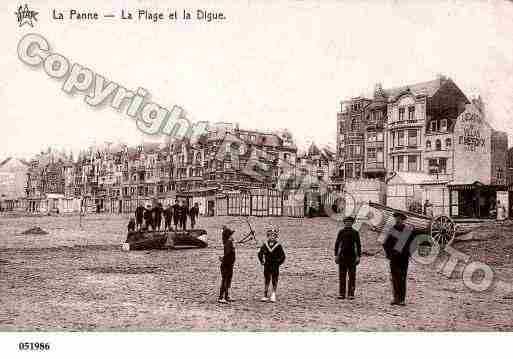 Ville de PANNE(LA) Carte postale ancienne