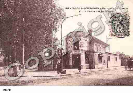 Ville de PAVILLONSSOUSBOIS(LES) Carte postale ancienne