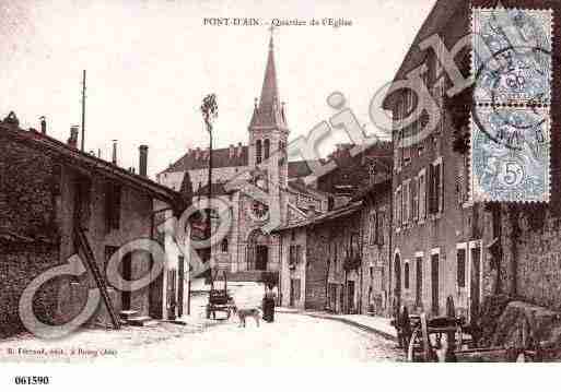 Ville de PONTD\'AIN Carte postale ancienne