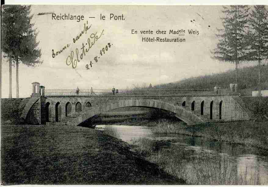 Ville de REICHLANGE Carte postale ancienne